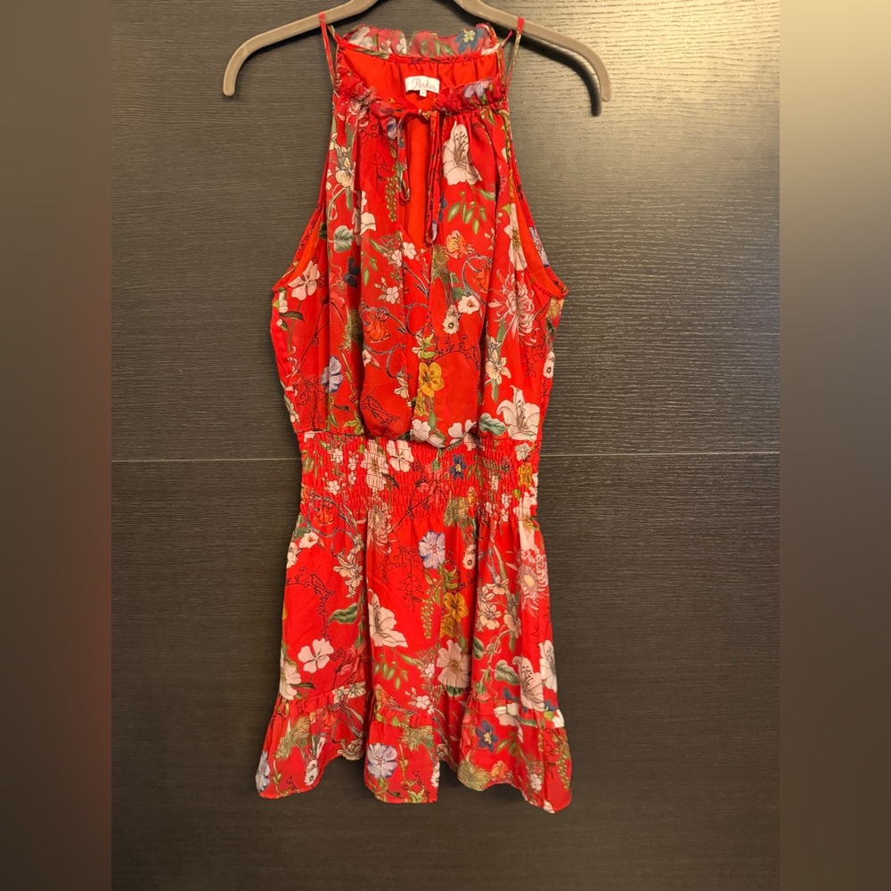 Parker Scarlet Floral Mini Dress